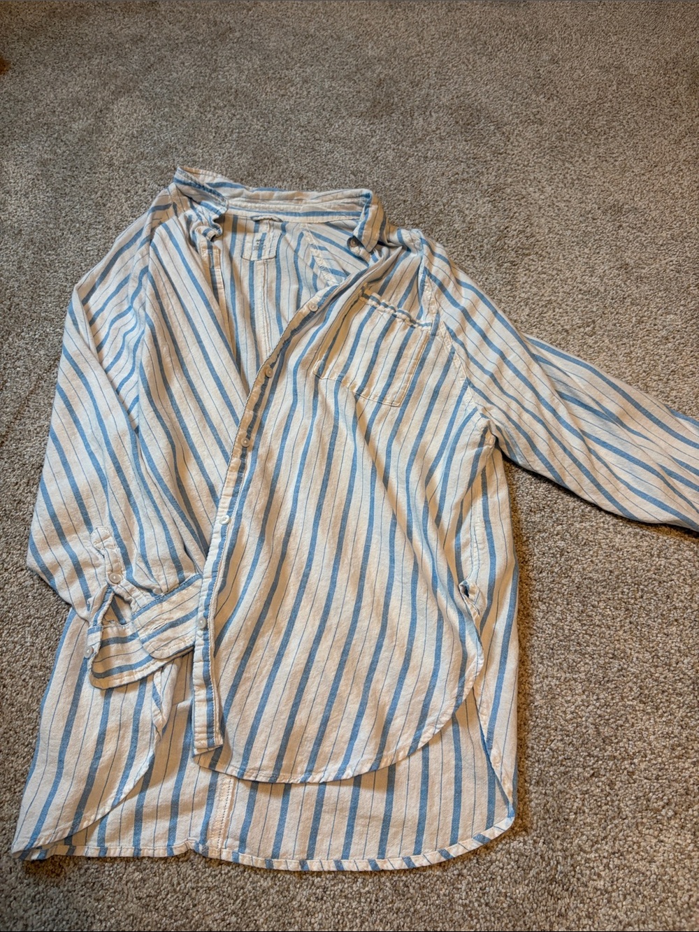 Aerie Lightweight Striped Button Down